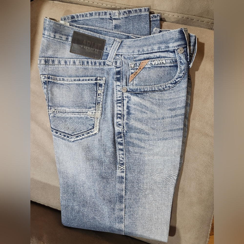 Ariat Men's Slim Fit Blue Jeans